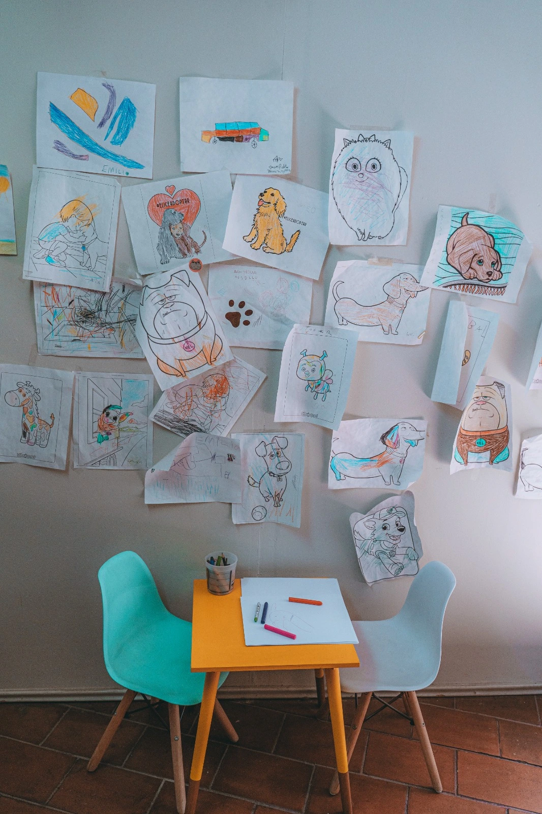 Muro de dibujos